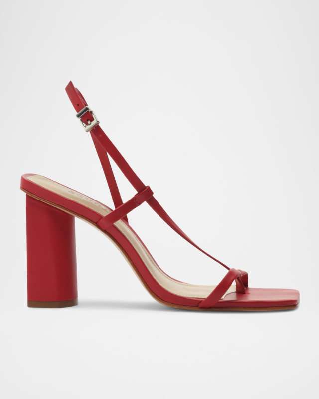 Heloise Thong Block-Heel Slingback Sandals